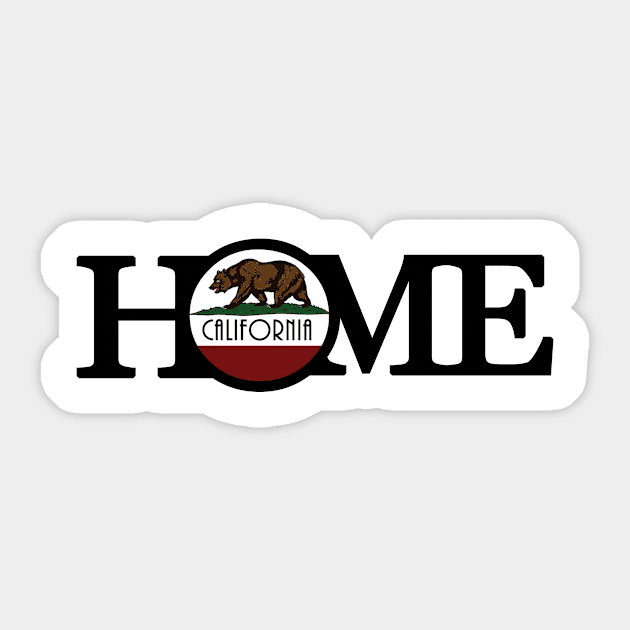 HOME California (long) Black Ink Sticker by California